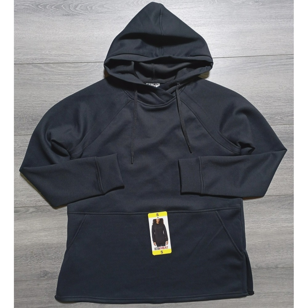 32 Degrees Heat Pullover Adult Womens Small Black Athletic Hooded